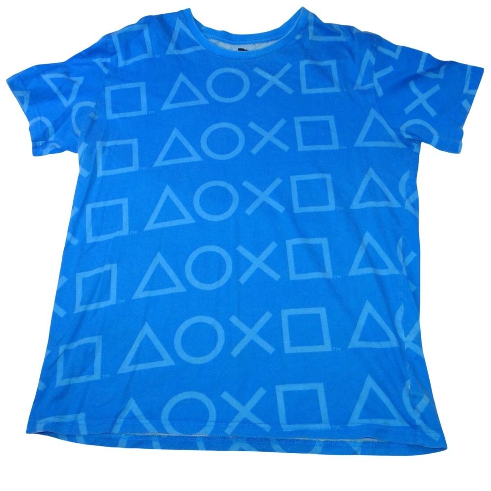 Mens Blue Playstation Graphic‎ T Shirt Size Medium